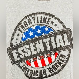 Essential Frontline American Worker, Relentless Defender, Grey, Size 3XL